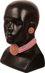 Touchstone Indian Bollywood Traditional Rhinestone Kundan Polki Faux Pearls Colorful Beads Strings Designer Jewelry Choker Necklace Set in Antique and Gold Tone for Women. - Image 6